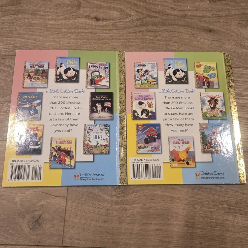 NWOT little golden books 2 book summer reading set trains & rusty rivets